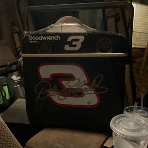 Small Dale Earnhardt ice chest with car on top